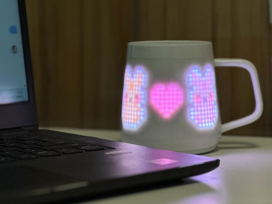母の日 オーダーメイド ギフトセット ピクセルディスプレイ付き AI強化セラミックカップ モダンデザイン ギフト