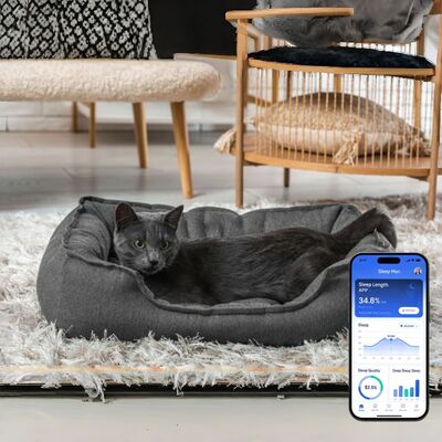 スマート爬虫類ペットベッド 健康モニター 心拍数 呼吸速さ 睡眠パッド WiFi コントロール 屋外・車用ペットマット