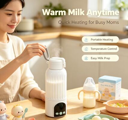 トラベル・ホーム用温度調節可能ポータブルUSBミルクウォーマー 17ozボトル対応