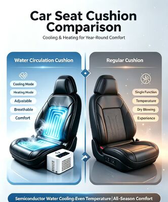 TPUとPUレザー素材で作られた車の水冷式ホットシートクッション。耐久性とこぼれへの耐性を備えています。