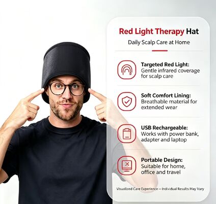 660nm Red Light Therapy Cap with Graphene Far-Infrared Heating, 3 Therapy Modes & 1H Auto Shut Off, Portable Infrared Light Cap for Scalp Treatment