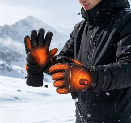 グラフェン急速加熱 電熱グローブ、温度調節可能 防水サーマルハンドウォーマー、カスタムロゴ＆パッケージ対応