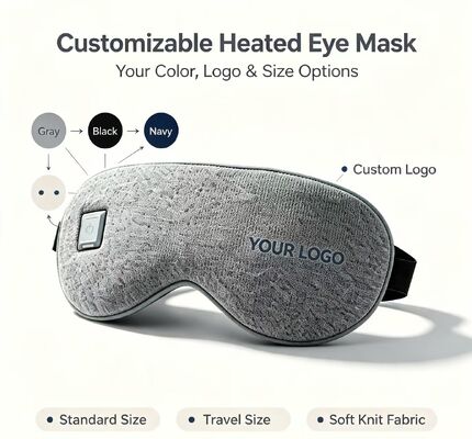 加熱アイマスク、超ソフトPU電動ウォームアイマスク 35-55℃ 調節可能な温度、1000mAh充電式ポータブルヒーティングアイマスクで目の疲れを軽減、旅行、オフィス、自宅、学校での使用