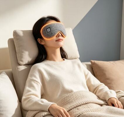 ユニセックス加熱アイマスク、USB充電式ソフトニット生地サーマルアイマスク、温度調節可能な温湿布アイマスク、目の疲れを和らげます、男性、女性、ホームオフィス、旅行用