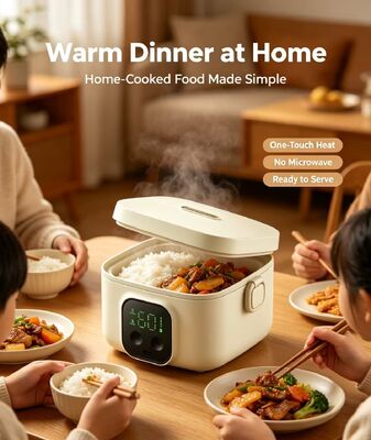 家庭用電気弁当箱、ミニポータブルフードウォーマー、304ステンレス鋼、急速加熱、省スペース、家庭用ダイニング