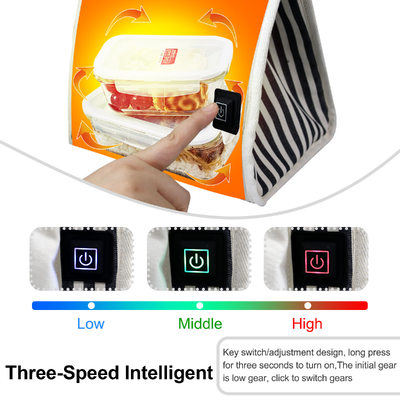 電子レンジなしで外食,ヌードル,ステーキを再温める  USB 駆動式加熱ランチバッグ,3つの温度モード,防水熱トート