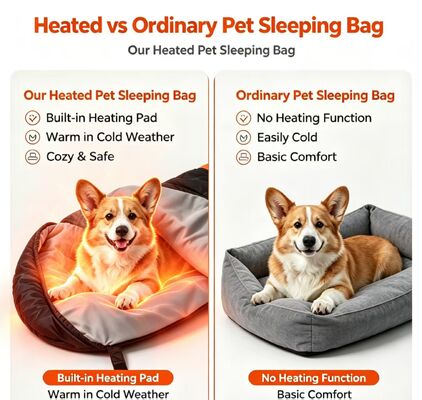 暖かい犬用寝袋 3レベル調節可能な温度,柔らかい空洞綿ポリエステル 冬の暖かいペット用寝袋 雪風,キャンプ 旅行 家 屋外使用