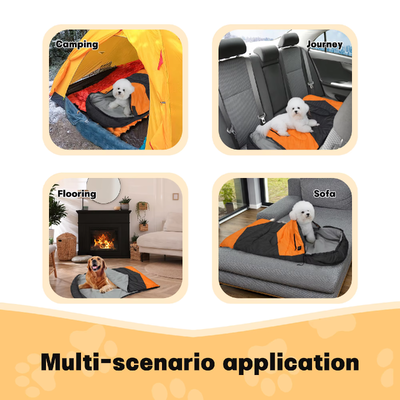 オーダーメイドOEM ODM 暖かい犬用寝袋 3レベル調節可能な温度,プライベートレーベル ホールコットンペット用寝袋 71*108cm, カスタムロゴ& キャンピング旅行のためのパッケージ 屋外での自宅,CE FCC認証