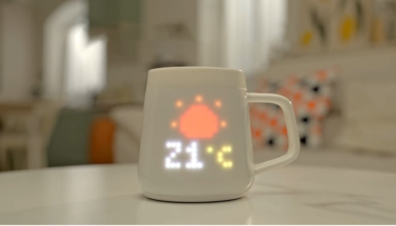 母の日 オーダーメイド ギフトセット ピクセルディスプレイ付き AI強化セラミックカップ モダンデザイン ギフト