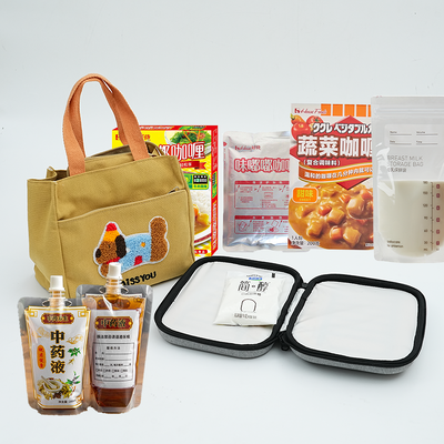 オックスフォードクロスと食品グレードの断熱ライニングを備えたUSB給電フードウォーマーバッグ。複数の食品容器に安定したマイルドな加熱を提供します。