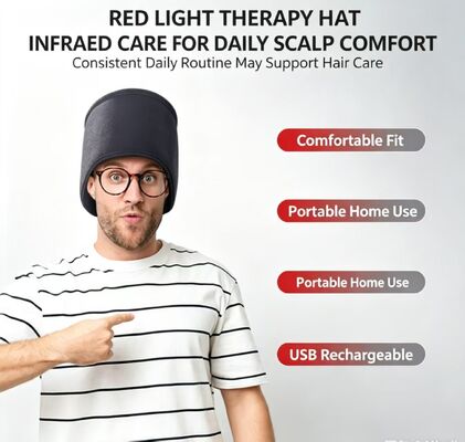 グラフェン赤外線サーマルキャップ、USB充電急速加熱赤色光治療キャップ、家庭用頭皮ケアアウトドアウェアラブルヘアケア加熱キャップ