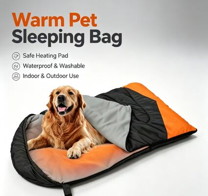暖かい犬用寝袋 3レベル調節可能な温度,柔らかい空洞綿ポリエステル 冬の暖かいペット用寝袋 雪風,キャンプ 旅行 家 屋外使用