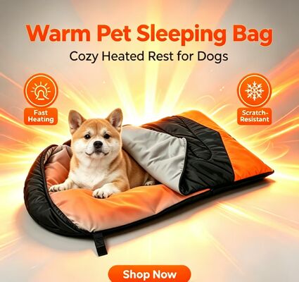折りたたむポータブル暖かい犬用寝袋 持ち運びと保管が簡単 温度を3レベル調節できる 防水・防擦 ペット用寝袋 CE FCC ROHS認証
